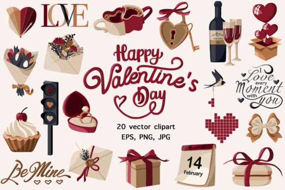 Download Happy Valentine’s Day Vector Clipart - Happy Collection