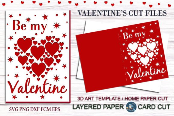 Download Happy Valentine's Day Cut Card SVG - Happy Collection