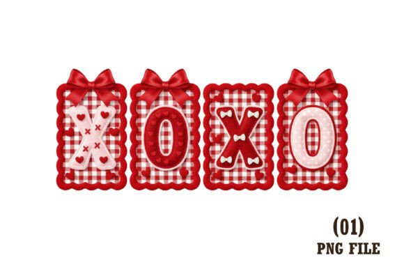 Download XOXO Patchwork Valentine PNG, Cute Bow - Premium Resources