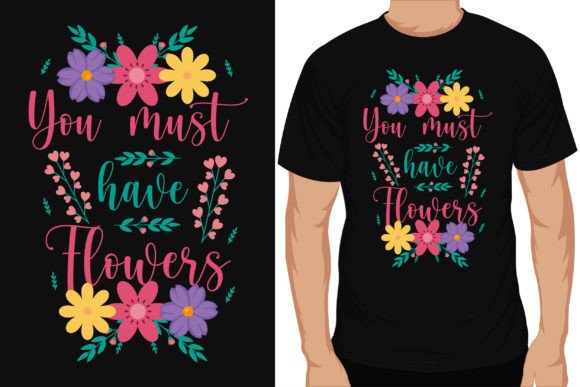 Download Flowers Typography Tshirt Design - Flowers Collection