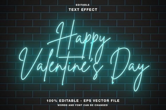 Download Happy Valentine Day Neon Text Effect - Happy Collection