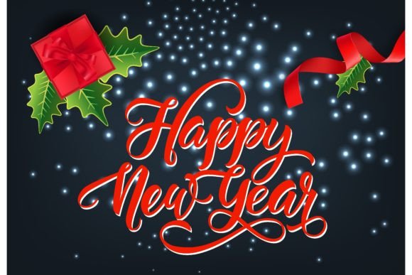 Download Happy New Year Festive Card Design. Red - Happy Collection