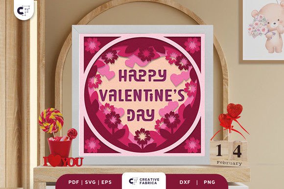Download Happy Valentine's Day 3D Paper Cut SVG - Happy Collection