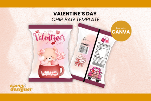Download Happy Valentine's Day Chip Bag Template - Happy Collection