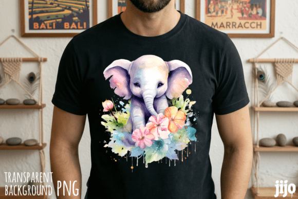 Download Elephant Flowers Watercolor Animal PNG - Flowers Collection