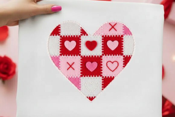Download Patchwork Valentine Png Pink Heart Png - Premium Bundle
