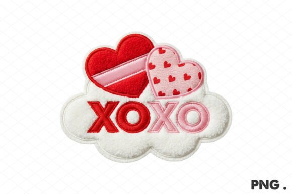 Download XOXO Patchwork Valentine Png - Premium Resources
